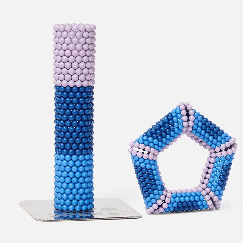 Speks 512 magnetic balls desk fidget toy set bolds blue